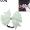 5 PCS Colorful Ribbon Elastic Bows Baby Hair rope Girl Hair Ties Kids Bands Hair Accessories(25)