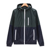 Trendy Unisex Sports Jackets Hooded Windbreaker Thin Sun-protective Sportswear Outwear, Size:L(Dark Green)