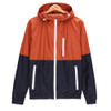 Trendy Unisex Sports Jackets Hooded Windbreaker Thin Sun-protective Sportswear Outwear, Size:L(Orange)