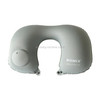 Romix Portable Pressure Automatic Inflatable U Shape TPU Travel Pillow, Size: 46.5*30cm(Grey)