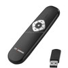 ASiNG A800 USB Charging 2.4GHz Wireless Presenter PowerPoint Clicker Representation Remote Control Pointer, Control Distance: 100m(Black)