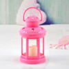 Hollow Star Iron Candle Holder Metal Crafts Portable Candle Holder Decoration(Pink)