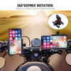 Motorcycle Aluminium Alloy Mobile Phone Holder Bracket, Handlebar Version(Black)