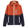 Trendy Unisex Sports Jackets Hooded Windbreaker Thin Sun-protective Sportswear Outwear, Size:XXXL(Orange)