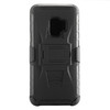 For Galaxy S9 PC + Silicone Back Clip Sliding Sleeve Protective Case(Black)