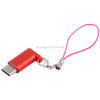Mini Portable USB to Type-C & USB-C Converter Adapter with OTG(Red)