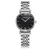 CAGARNY 6880 Fashion Life Waterproof Black Background Silver Steel Band Quartz Watch