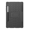 For Galaxy Tab S6 Tire Texture TPU + PC Shockproof Case with Holder(Black)