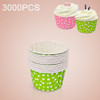 3000 PCS Dot Pattern Round Lamination Cake Cup Muffin Cases Chocolate Cupcake Liner Baking Cup, Size: 5.8 x 4.4  x 3.5cm (Green)