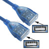 USB 2.0 Type A Female to Female AF/AF Cable, Length: 30cm(Blue)