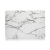 White Black Texture Marble Pattern Laptop Water Decals PC Protective Case for MacBook Pro 15.4 inch A1990 (2018)