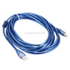 Normal USB 2.0 AM to BM Cable, with 2 core, Length: 5m(Blue)