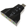 2.1 Channel USB Sound Adapter (Double USB Microphone, Double USB Headset)(Black)