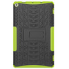 For Amazon Kindle Fire HD 10 2019 Tire Texture TPU + PC Shockproof Case with Holder(Green)