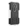 Tire Texture TPU+PC Shockproof Case for Motorola Moto G7 Play, with Holder (White)