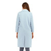 Women Solid Color Long Sleeve Woolen Coat (Color:Blue Size:XXL)