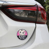 Baby in Car Lovely Smile Face Adoreable Car Free Sticker(Pink)
