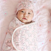 Spring  Summer Cotton Baby Infant Bags Towels Sleeping Bags Knitted Cloth Cap Set, Size:S (50x70 CM)(Pink Rabbit)