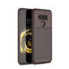 Beetle Series Carbon Fiber Texture Shockproof TPU Case for LG V50(Brown)