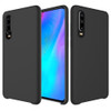 Solid Color Liquid Silicone Dropproof Protective Case for Huawei P30(Black)