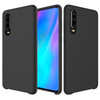 Solid Color Liquid Silicone Dropproof Protective Case for Huawei P30(Black)