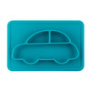 3 PCS Integrated Child Food Grade Silicone Square Car Plate(Blue)