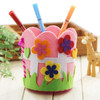 3 PCS Children Handmade Non-woven Fabric 3D Pen Container DIY Toy Baby Creative Toys(Round Pink)