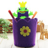 3 PCS Children Handmade Non-woven Fabric 3D Pen Container DIY Toy Baby Creative Toys(Animal Purple)