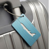 Brush Aluminum Luggage Tag Luggage Boarding Pass Check Tag(Blue)