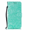 Lace Flower Embossing Pattern Horizontal Flip Leather Case for Nokia 2.2, with Holder & Card Slots & Wallet & Photo Frame & Lanyard(Green)