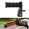 CS-503A1 Motorcycle Modified Electric Heating Hand Cover Heated Grip Handlebar with Digital Voltmeter(Red)