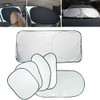6 in 1 Summer Accessories Coated Silver Car Sun Shade Cloth Set