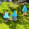 2 PCS Cartoon Tree House Moss Micro-landscape Fleshy Ornaments Jewelry, Random Style Delivery