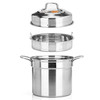 Stockpot Food Grade Material Souppot with Steamer Grid, Specification: 30cm