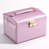 Simple Portable Jewelry Box Earrings Ring Storage Consolidation Box with Drawers, Size : 17.5 x 14 x 13cm(Violet)