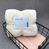 Cut Edge Towel Bath Towel Wavy Edge High Density Coral Fleece Super Absorbent Quick-drying, Size:35 × 75cm(White)