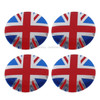 4 PCS England Flag Metal Car Sticker Wheel Hub Caps Centre Cover Decoration