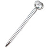 Ballpoint Pen Heart Shape Large Diamond Metal Pen, Specification:Pen Bullet Type 1.0(Silver White)