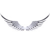 3D Angel Wing Metal Sticker Decal Auto Car Emblem Decal Decoration Color Silver