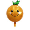 2 PCS Cartoon Vegetables and Fruits Aluminum Film Balloon Children Party Decoration Supplies Inflatable Toys(Orange)