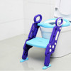 Foldable Kid Potty Training Toilet Seat With Ladder For U-shaped Or Oval Toilet(Blue)