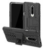 Tire Texture TPU+PC Shockproof Phone Case for OnePlus 7, with Holder (Black)