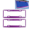 2 PCS Car License Plate Frames Car Styling License Plate Frame Aluminum Alloy Universal License Plate Holder Car Accessories(Purple)
