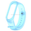 Colorful Translucent Silicone Wrist Strap Watch Band for Xiaomi Mi Band 3 & 4 (Blue)