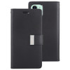 For iPhone 11 MERCURY GOOSPERY RICH DIARY Crazy Horse Texture Horizontal Flip Leather Case  with Holder & Card Slots & Wallet(Black)