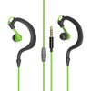 Kimmar R02 Fashionable Waterproof IPX5 10mm Speaker Ergonomic Wired Earhook Earphone(Green)