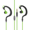 Kimmar R02 Fashionable Waterproof IPX5 10mm Speaker Ergonomic Wired Earhook Earphone(Green)