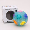 Magic Rainbow Ball Luminous Edition Training Hand Brain Coordination Fun Cube Children Toy(Luminous Blue)