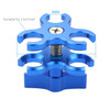 PULUZ Triple Ball Clamp Open Hole Diving Camera Bracket CNC Aluminum Spring Flashlight Clamp for Diving Underwater Photography System(Blue)