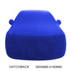 Anti-Dust Anti-UV Heat-insulating Elastic Force Cotton Car Cover for Hatchback Car, Size: 3.9m~4.19m(Blue)